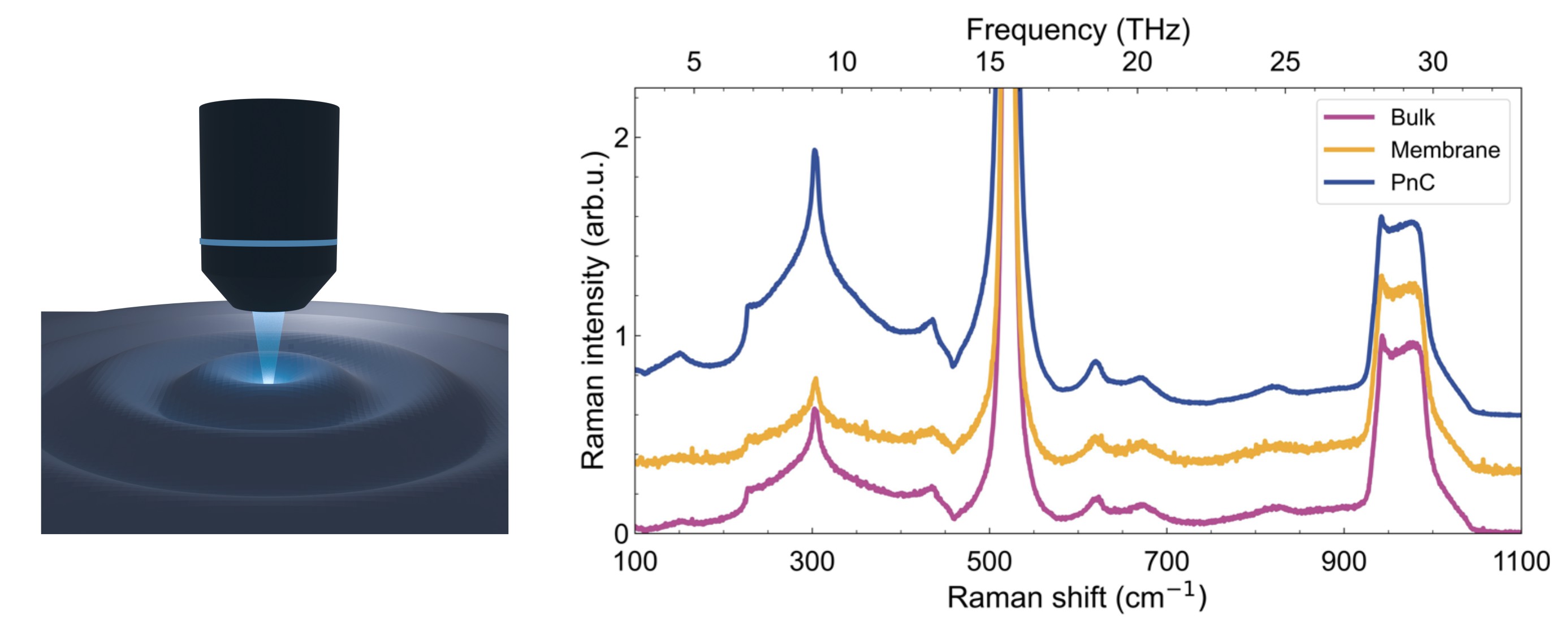 Raman spectra of Si structures